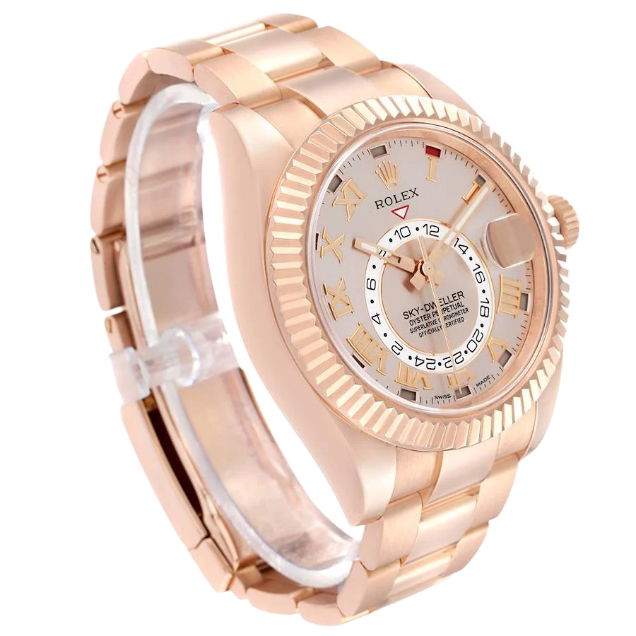Sky-Dweller 42mm Rose Gold Sundust Dial Mens Watch 326935