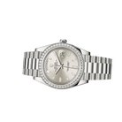 Day-Date 40mm Silver Dial 18 kt White Gold Diamonds 228349RBR-0001