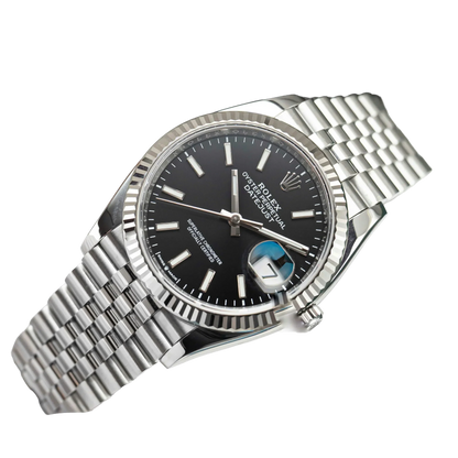 Datejust 41mm Steel White Gold Black Dial Mens Watch m126334-0018