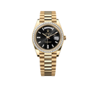 Day-Date 40mm Yellow Gold Onyx Baguette Diamond Dial Baguette Bezel m228398tbr-0001