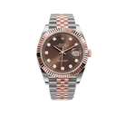 Datejust 41MM 126331 Chocolate Diamond Dial Fluted Bezel Two Tone Rose Gold Jubilee Bracelet