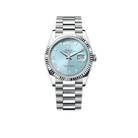 President Day-Date 36mm Platinum Ice Blue Mens Watch 128236-0008