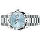 President Day-Date 36mm Platinum Ice Blue Mens Watch 128236-0008