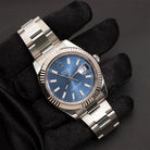 Datejust 116334 Fluted Bezel Watch 41mm Blue Index Dial
