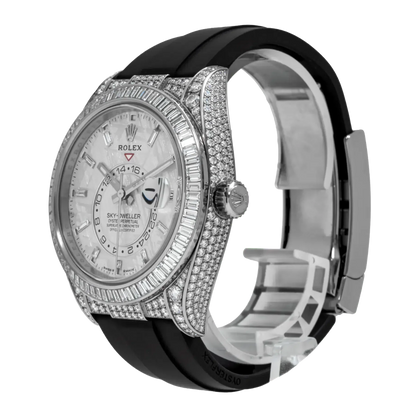 Sky-Dweller 42mm 18K White Gold Meteorite Dial Diamond Watch 326259TBR