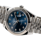 Datejust 36mm Steel & White Gold Blue Dial Diamonds m126334-0016