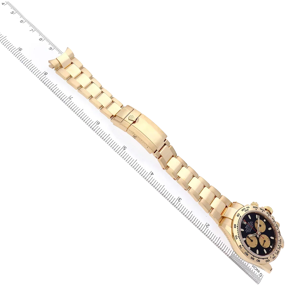 Daytona 40mm Black Dial Yellow Gold Mens Automatic Watch 116508