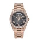 Day-Date 40 228345 Rose Gold Black Dial Diamond Bezel