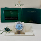 Rolex Day-Date 40mm Platinum President  Ice Blue Baguette Dial 228236