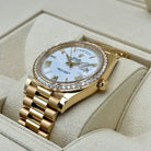 Day-Date 40 228348RBR Yellow Gold Diamond Bezel White Dial