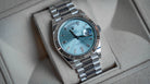 Rolex Day-Date 40mm Platinum President  Ice Blue Baguette Dial 228236