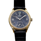 Perpetual 1908 39mm Yellow Gold Black Dial Black Alligator Leather Strap m52508-0002
