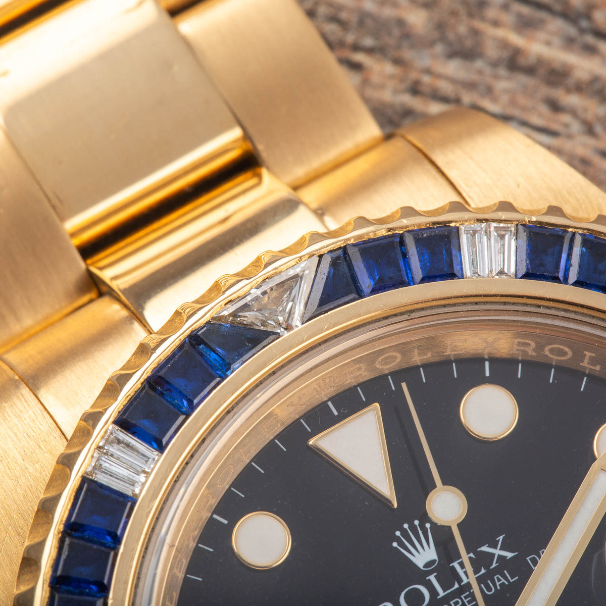 Rolex GMT-Master II 116758SA Yellow Gold Oyster Bracelet 40mm