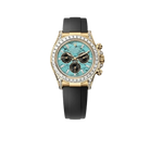 Daytona 126538TBR Yellow Gold Turquoise Stone Dial Diamond Bezel Oysterflex