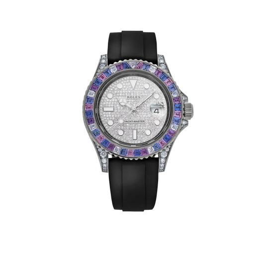 Yacht-Master Cotton Candy 40mm Paved Diamonds White Gold Oysterflex 126679SABR