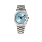 Day-Date 40mm Ice Blue Dial Baguette Set Bezel 228396TBR