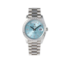 Day-Date 40mm Ice Blue Dial Baguette Set Bezel 228396TBR