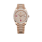 Rolex Day-Date 40mm Diamond Paved Ruby Dial