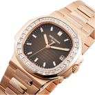 Nautilus Joaillerie 40mm 5723/1R-010 Rose Gold Brown Dial Diamond Bezel