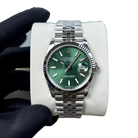Datejust 41mm Steel White Gold Mint Green Dial Mens Watch 126334-0028