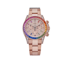 Daytona 116595RBOW Rainbow Rose Gold Pave Diamond Dial Sapphire Bezel