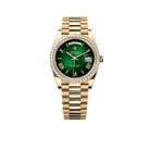 Day-Date 40mm | 18k yellow gold President bracelet | Green ombré dial Diamond bezel | Mens Watch 228398TBR