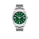 Oyster Perpetual 41mm Green Dial Steel Mens Watch 124300