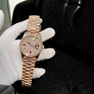 Rolex Day-Date 40mm Diamond Paved Ruby Dial