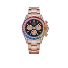 Daytona 116595RBOW Rainbow Rose Gold Black Dial Sapphire Bezel