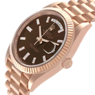 President Day-Date 40mm Rose Gold Chocolate Diamond Watch 228235