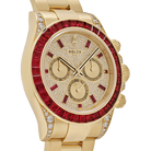 Daytona 126598TRU Yellow Gold Ruby Bezel Diamond Pave Dial