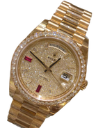 Day-Date 40mm Yellow Gold Diamond Ruby Pave Dial Diamond Bezel 228348RBR