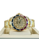 GMT-Master II 40mm Yellow Gold Pepsi Bezel Diamond Set Watch 116718LN