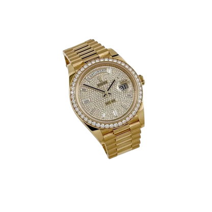 Day-Date 40 228348RBR Yellow Gold Diamond Dial Diamond Bezel