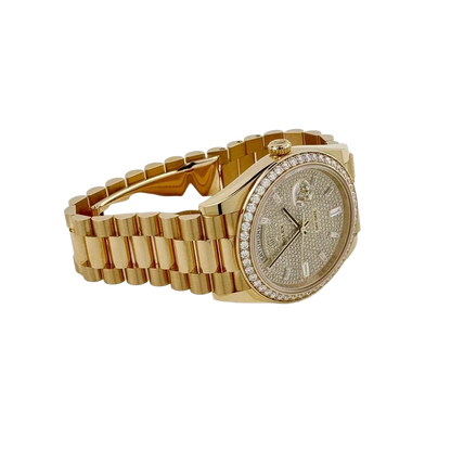 Day-Date 40 228348RBR Yellow Gold Diamond Dial Diamond Bezel