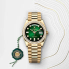 Rolex Day-Date President 36mm Yellow Gold 128348RBR Green