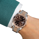 Datejust 41MM 126331 Chocolate Diamond Dial Fluted Bezel Two Tone Rose Gold Jubilee Bracelet