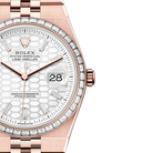 Land-Dweller Oyster 40mm Everosegold & Diamonds Intense White Honeycomb Motif Dial  127385TBR-0003