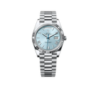 President Day-Date 40mm Ice Blue Dial Platinum Mens Watch 228236