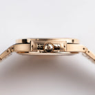Nautilus Ladies 35mm 7118/1200R-010 Rose Gold Golden Dial Diamond Bezel