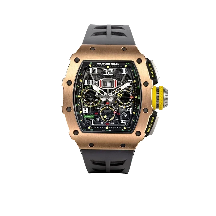 RM 11-03 Rose Gold &amp; Titanium, Skeleton Dial, 50 mm