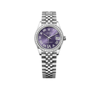 Lady-Datejust 31mm 278384RBR Stainless Steel Diamond Bezel Violet Roman Dial Jubilee