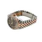 Lady-Datejust 31mm 278381RBR Stainless Steel Rose Gold Brown Roman Numerals Diamond Dial Diamond Bezel Jubilee