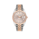 Datejust 41 Steel Everose Gold Sundust Diamond Dial Mens Watch 126331