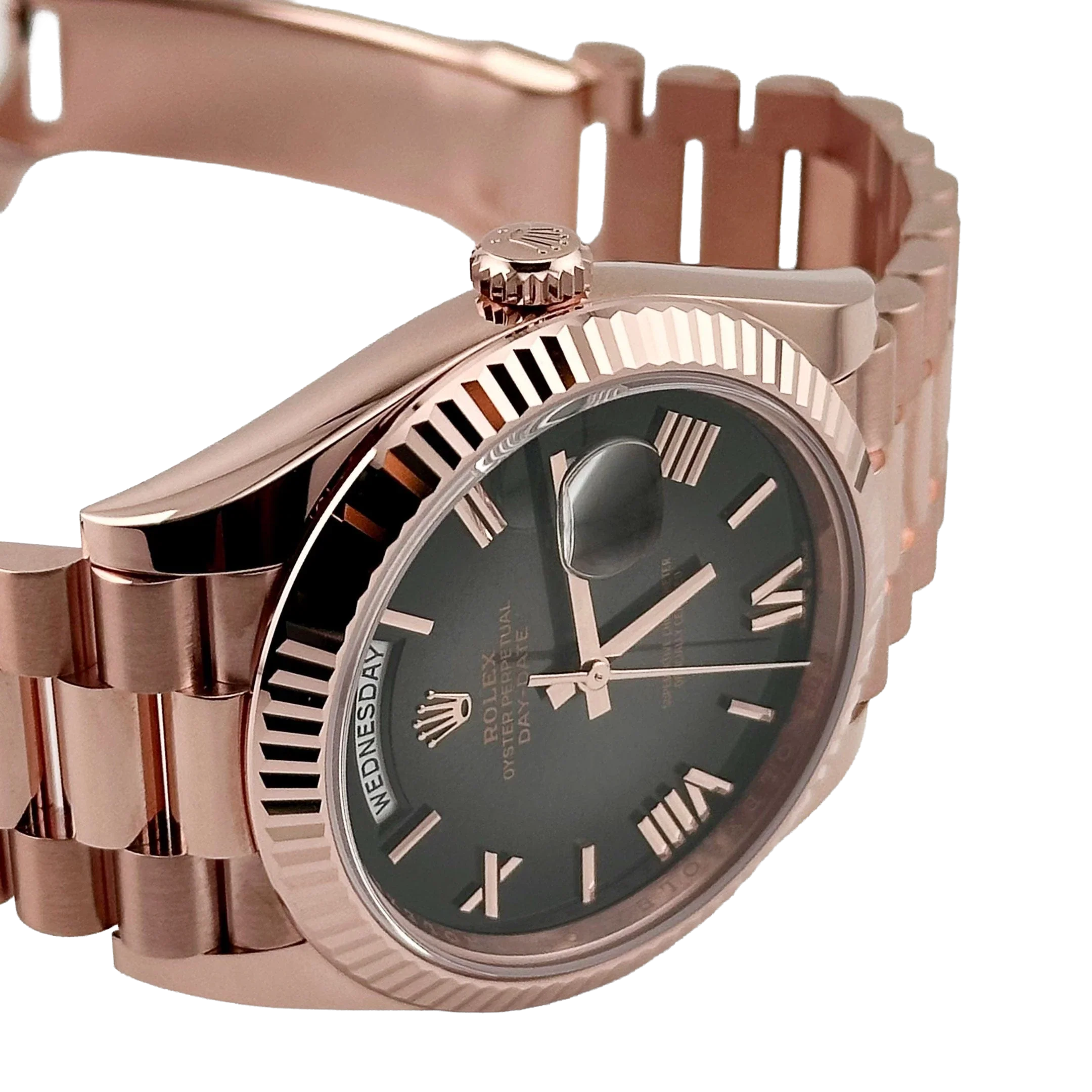 Day-Date 40mm 18K Everose Gold with Slate Ombre Dial 228235
