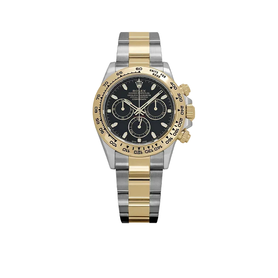 Daytona 40mm Yellow Gold Stainless Steel Black Dial 116503