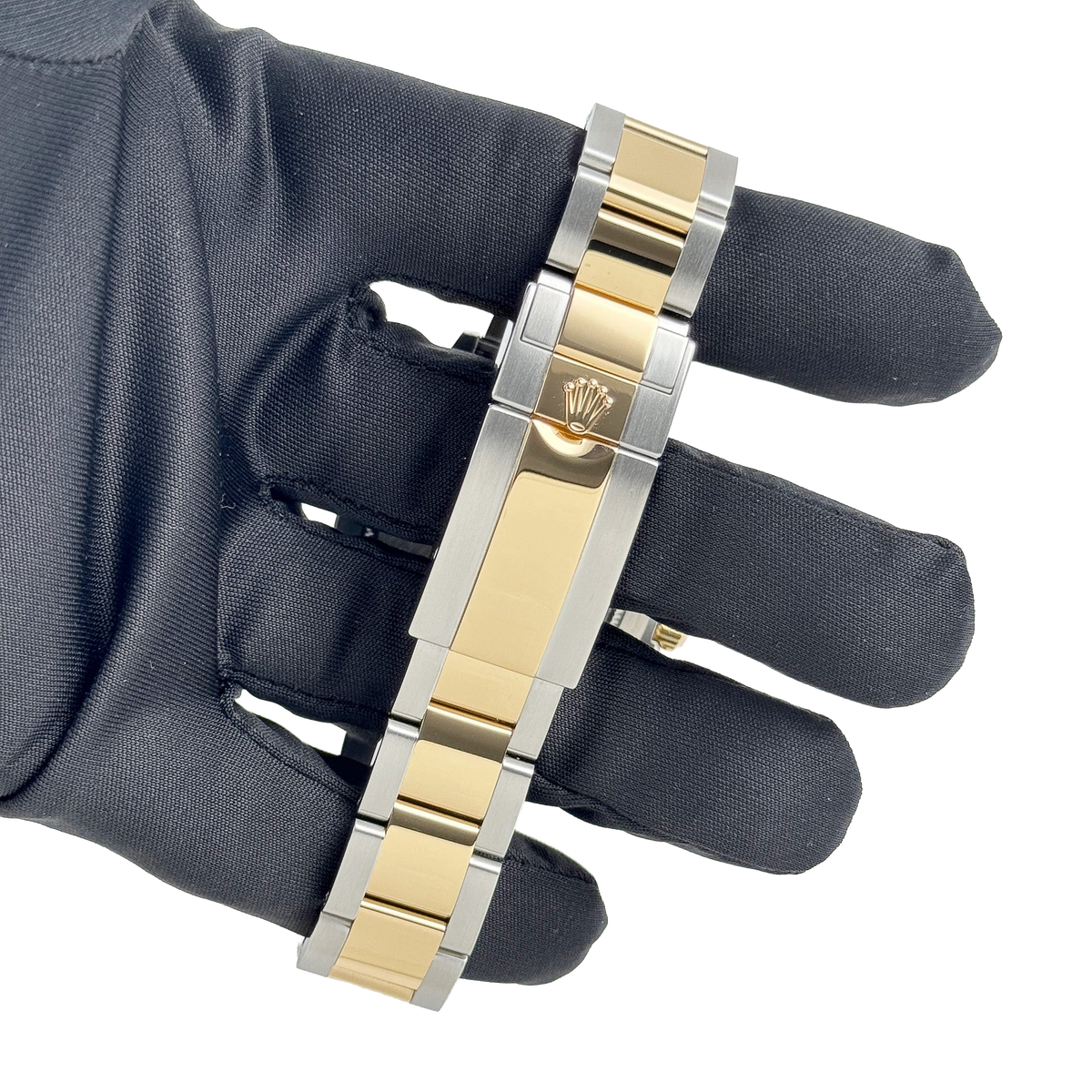 Daytona 40mm Yellow Gold Stainless Steel Black Mother of Pearl Diamond Dial 116503