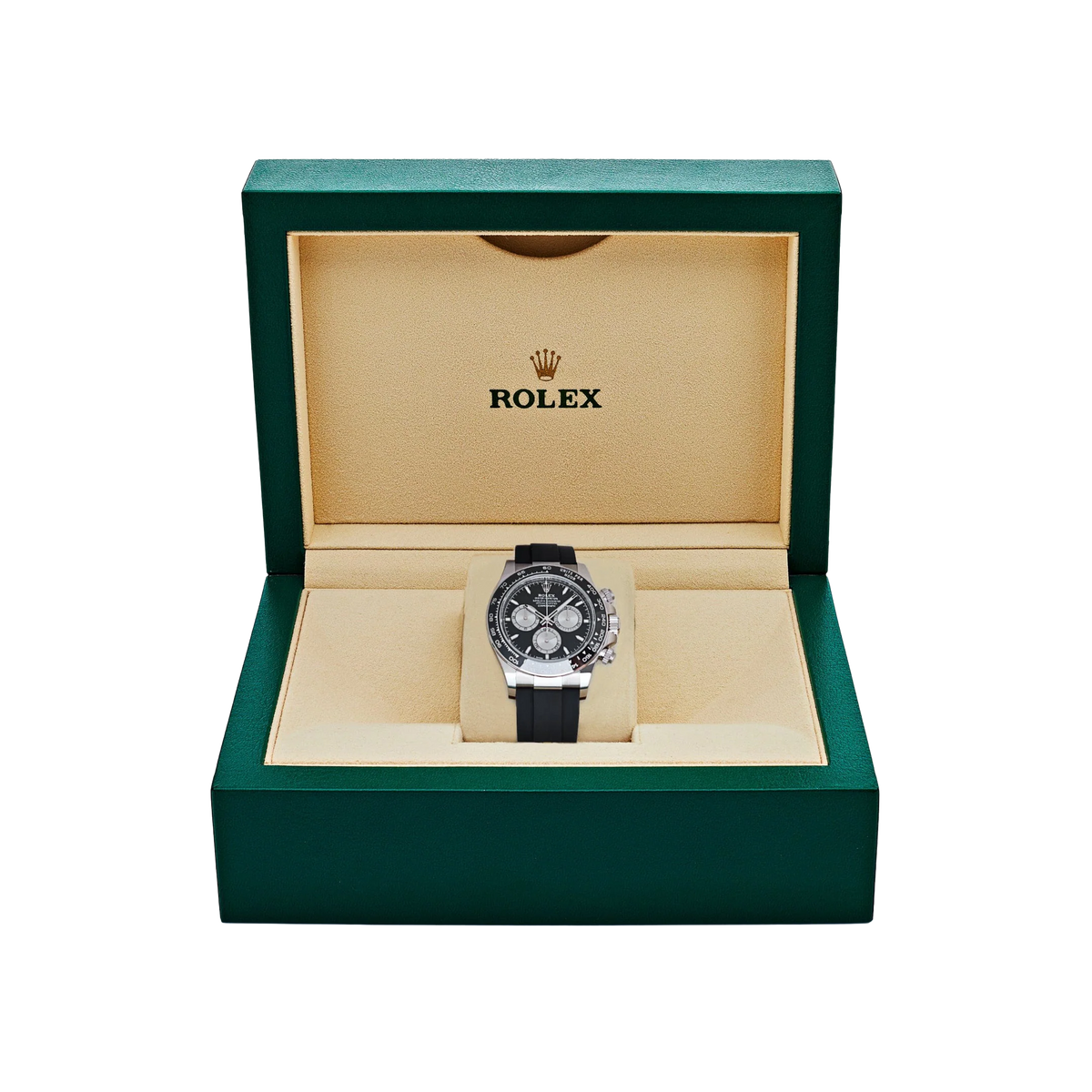 Daytona 40mm Baby Le Mans White Gold Black Dial 126519LN