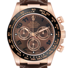 Rolex Daytona 40mm Rose Gold Chocolate Dial Mens Watch 116515