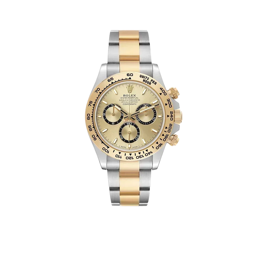 Daytona Steel Yellow Gold Champagne Dial Mens Watch 126503